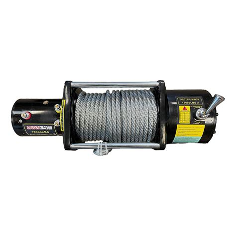 15,000 Pound 12V Electric Winch - 358:1 Gear Ratio - PJ Trailers Canada ...