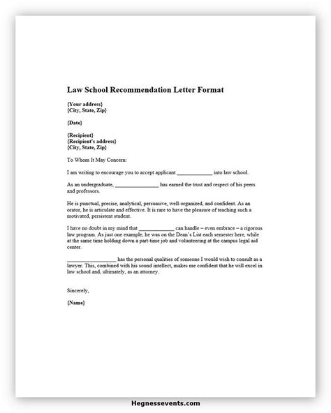 Template Law School Recommendation at Thomas More blog