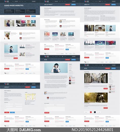 小微企业公司网站设计分层模板文件_大图网图片素材