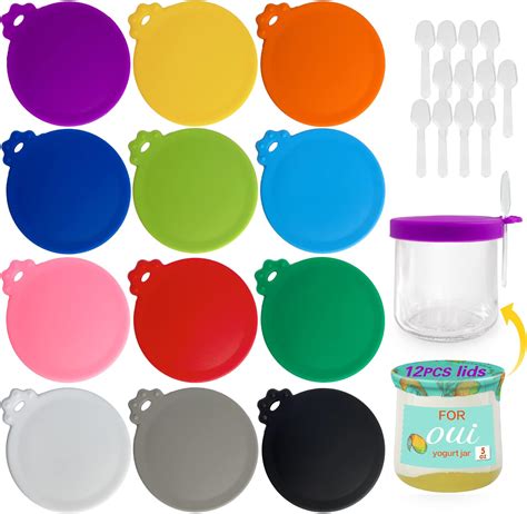 Amazon.com: Oui Yogurt Jar Lids - 20 pack Oui Lids for Yoplait Yogurt ...