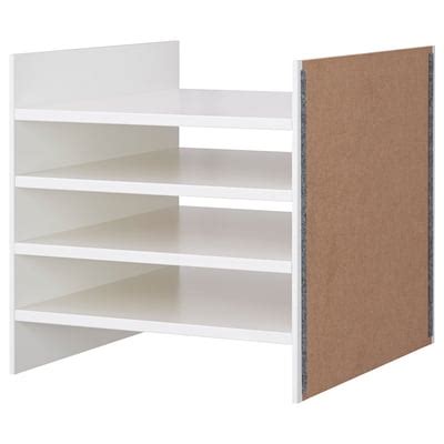 KALLAX insert with 4 shelves, white, 33x33 cm (13x13") - IKEA