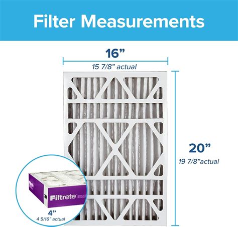 Filtrete 16x20x4 Air Filter, MPR 1550, MERV 12, Healthy Living Ultra ...