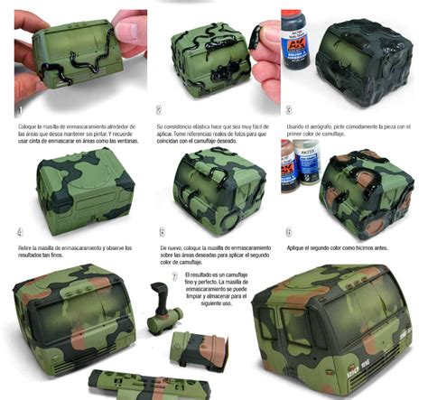 AK8076 Camouflage Elastic Putty 80 gr. Camouflage Masking Putty