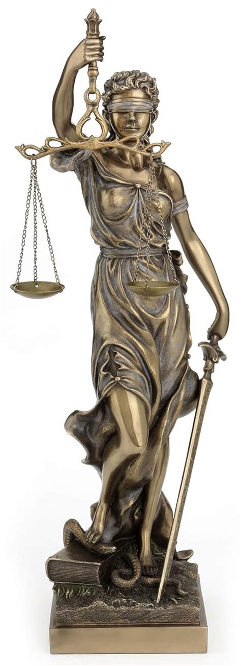 Buy Large Bronze Finish Lady Justice 18 Inch Statue Sculpture by JFSM ...