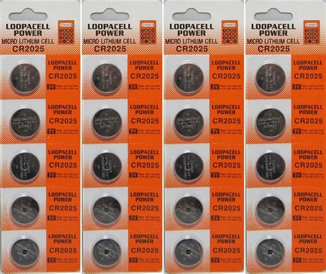 Buy LOOPACELL CR2025 CR 2025 3v Lithium Battery Motoard BIOS CMOS x 20 ...