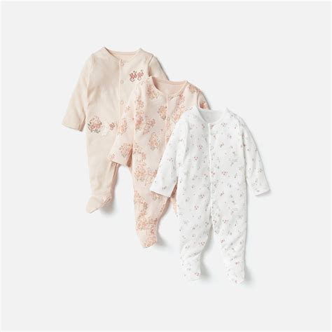 Buy Juniors Printed Closed Feet Sleepsuit - Set of 3 from Juniors at ...