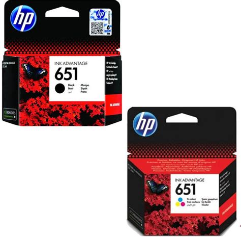 HP C2P10AE 651 Black Ink Cartridge C2P11AE 651 Tri Color Ink Cartridge ...