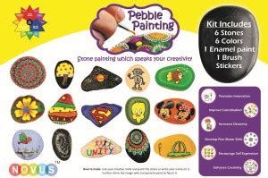 Novus Pebble (Stone) Painting- Art and Craft kit for kids - Pebble ...