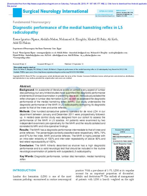 Medial Hamstring Reflex Test 的图像结果