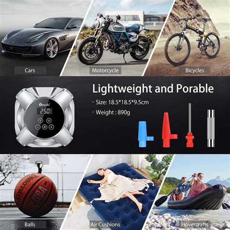 Reesibi Touch Screen Tyre Inflator, 12V 150PSI Portable Air Compressor ...