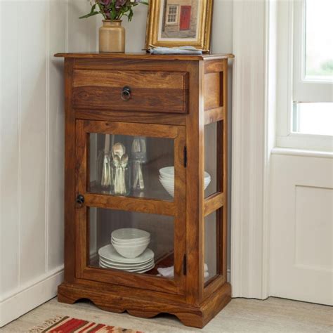 ANGEL FURNITURE Sheesham Wood Portland Kitchen Crockery Cabinet in ...
