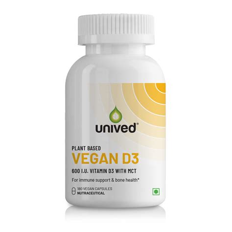 Unived Vegan D3 – Plant-Based Vitamin D3 for Bone, Immune & Muscle Health