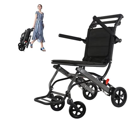 MaiSue Ultralight Transport Wheelchair - Portable Folding Stand Up ...