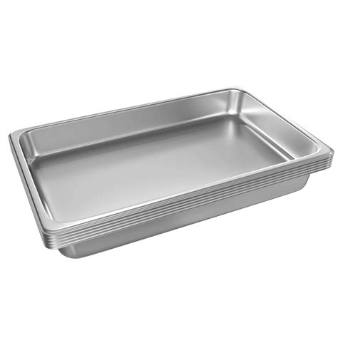 EGGKITPO Full Size Steam Table Pans 6-Pack 2.5 Inch Restaurant Steam ...
