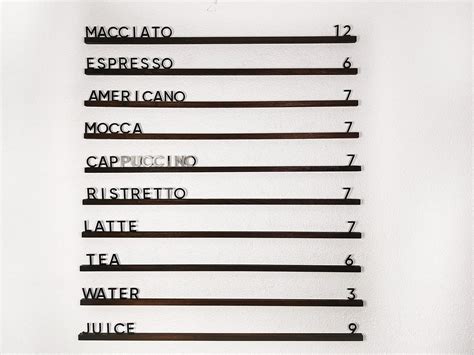 Buy Wooden Dark Acacia Wall Menu Letter Board - Letter Ledges Set ...