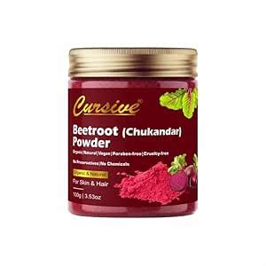 CURSIVE 100% Natural Organic Beetroot (Chukander) Powder for Hair ...