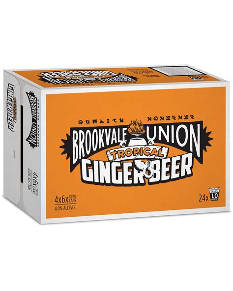 Buy Brookvale Union Ginger Beer Low Sugar Cans 330ml online with (same ...