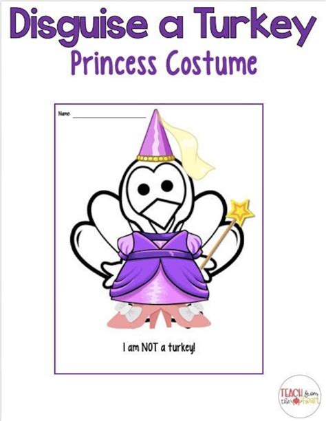 Printable Disguise a Turkey Princess (3 Sets) - Mom. Wife. Busy Life ...