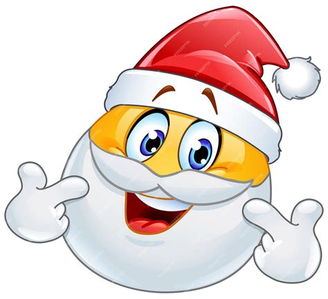 Kerstman Emoji Emoticon Die met beide handen naar zichzelf wijst Kies ...
