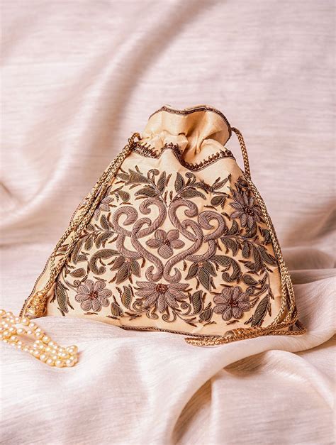 Buy Zardozi and Resham Embroidered Evening Potli Bags Online