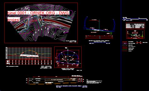 tünel 0001 dwg projesi - Autocad Projeler