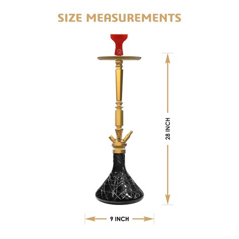 COCOYAYA King Series Rafeo Hookah Golden (Black Base)(with bag ...