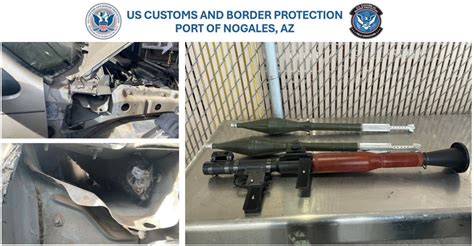 Rocket launcher, 2 RPGs seized at Arizona-Mexico border