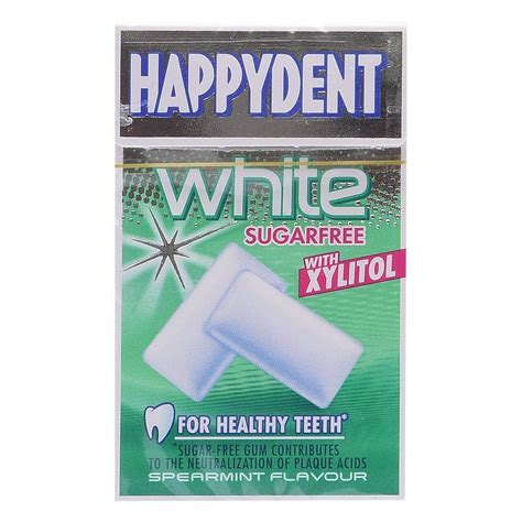 Happydent White Sugar Free Chewing Gum with Xylitol - Spearmint, 16.5g ...