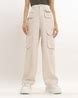 Buy Beige Trousers & Pants for Women by Freakins Online | Ajio.com