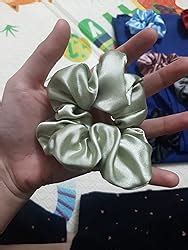 Silvr Bear Satin Scrunchies for Women/Girls | Pack of 10 | Anti-Hair ...