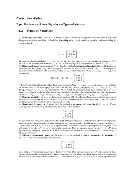 Image result for Types of Matrices