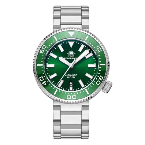 ADDIESDIVE Diver 1000M Professional Diving Watch 45MM (MY-H6) - Green ...