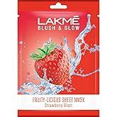 LAKMÉ Blush & Glow Strawberry Sheet Mask, 25 Ml : Amazon.in: Fashion