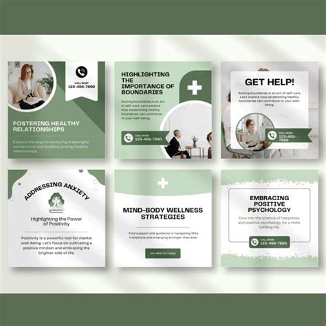 Psychologist | Social Media Post | Canva Template | Fully Editable ...