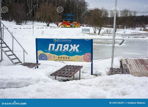 Beach in the Central Park of Culture and Leisure. Tula City Editorial ...