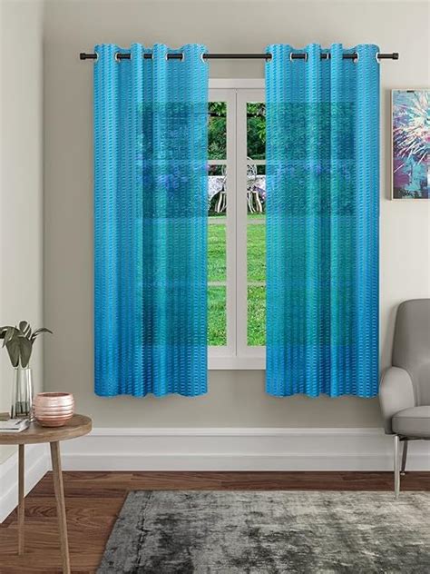 Buy Cortina Polyster Transparent Curtain Set |Window Installation ...