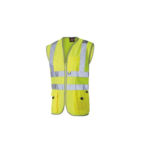 Dickies Hi Vis Technical Safety Waistcoat - yellow - Roadieworks.com ...