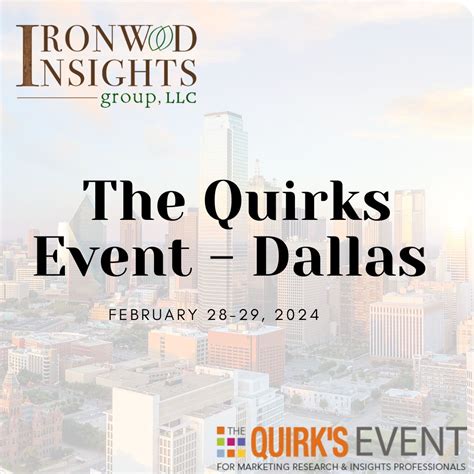 Ironwood Insights Group, LLC on LinkedIn: We are ready for The Quirk's ...