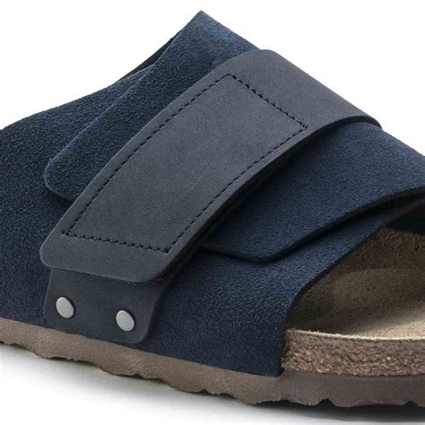 BIRKENSTOCK Kyoto Suede Leather Sandal - Blue, Gray