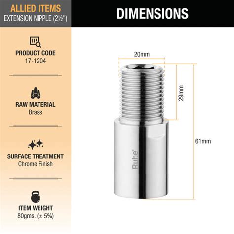 Brass Extension Nipple Online in Multiple Sizes – Ruhe