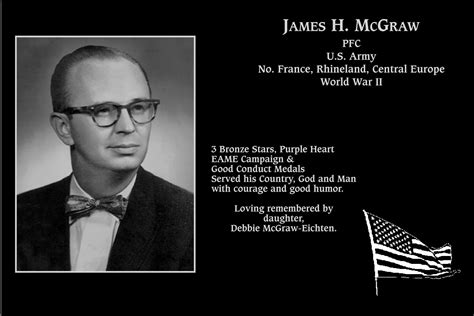 Private First Class James H. McGraw | Mt. Soledad Virtual Plaque
