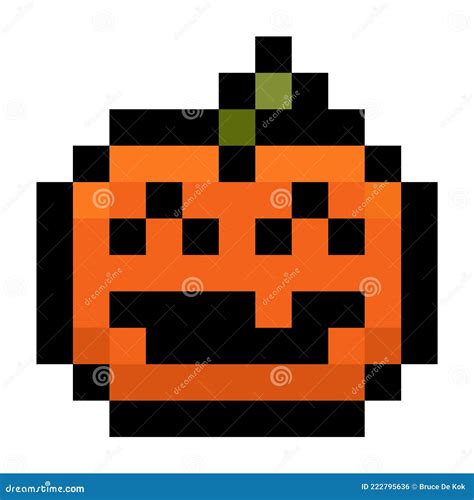 Pixel Art Pumpkin Icon, 32X32 Vector Illustration | CartoonDealer.com #179922652