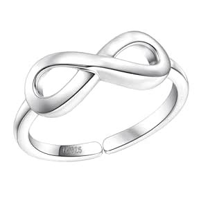 HighSpark 925 Sterling Silver Rings | Adjustable Contemporary Style ...