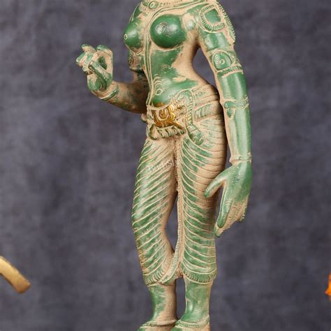 Pure Brass Goddess Uma Parvati Standing Idol - 10 inches Tall ...