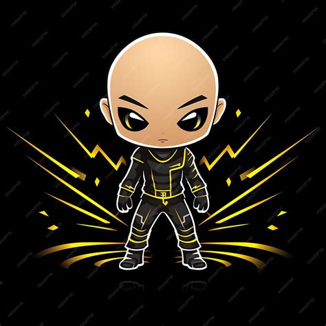 Premium AI Image | Neon Character of Determined Chibi Boy With Buzz Cut ...