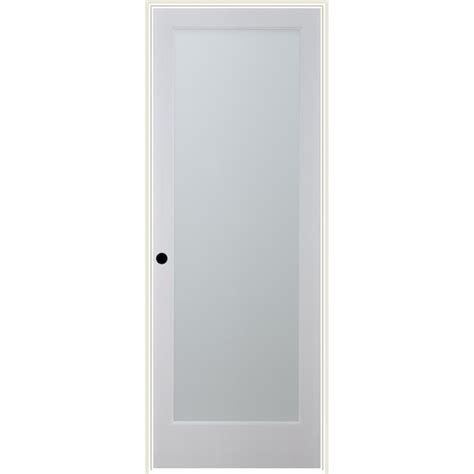 RELIABILT 32-in x 80-in Primed Solid Core 1-panel Frosted glass Right ...