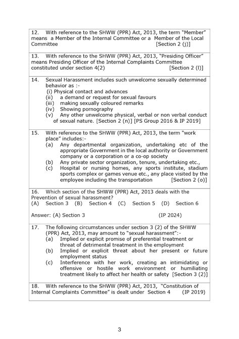 SEXUAL HARASSMENT OF WOMEN AT WORKPLACE