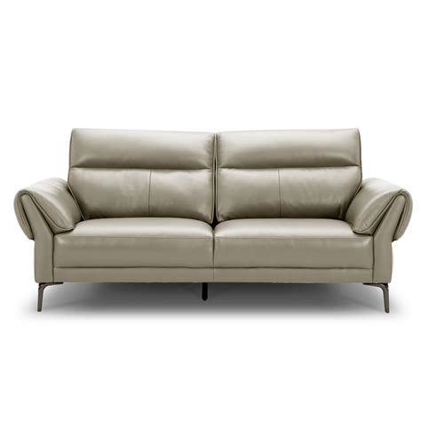 Luxury High-Back Leather Sofa Metro Manila | Pillow-Padded Arms ...