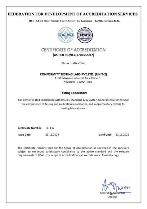 Awards and Recognitions – Conformity Testing Labs Private Limited; NABL ...