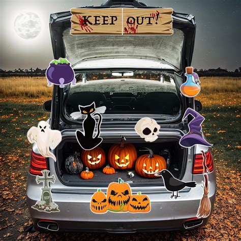 Amazon.com: FUN LITTLE TOYS Halloween Trunk or Treat Car Decorations ...